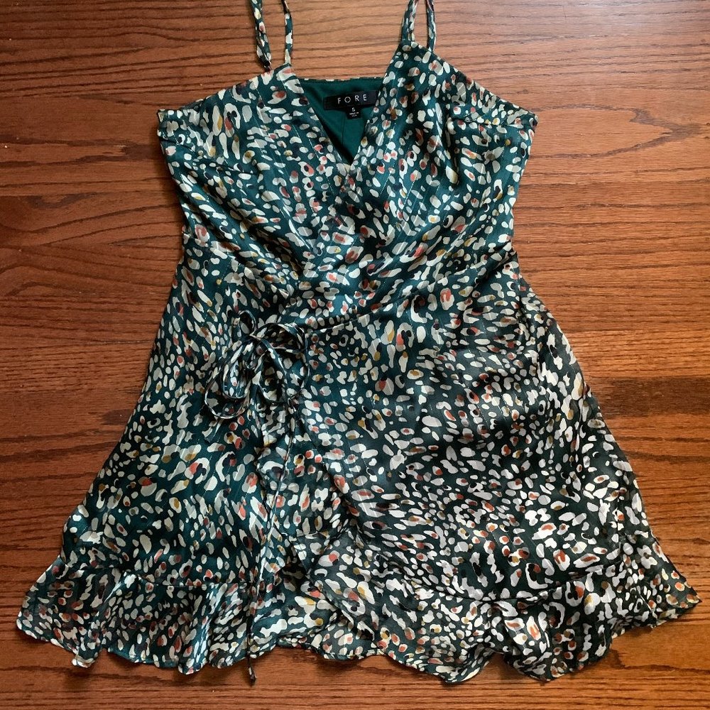 Fore Blue Floral Mini Summer Dress